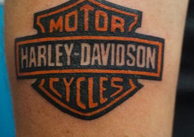 Harley Davidson logo tattoo