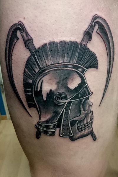Helmet military tattoo