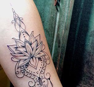 Mandala lotusflower tattoo